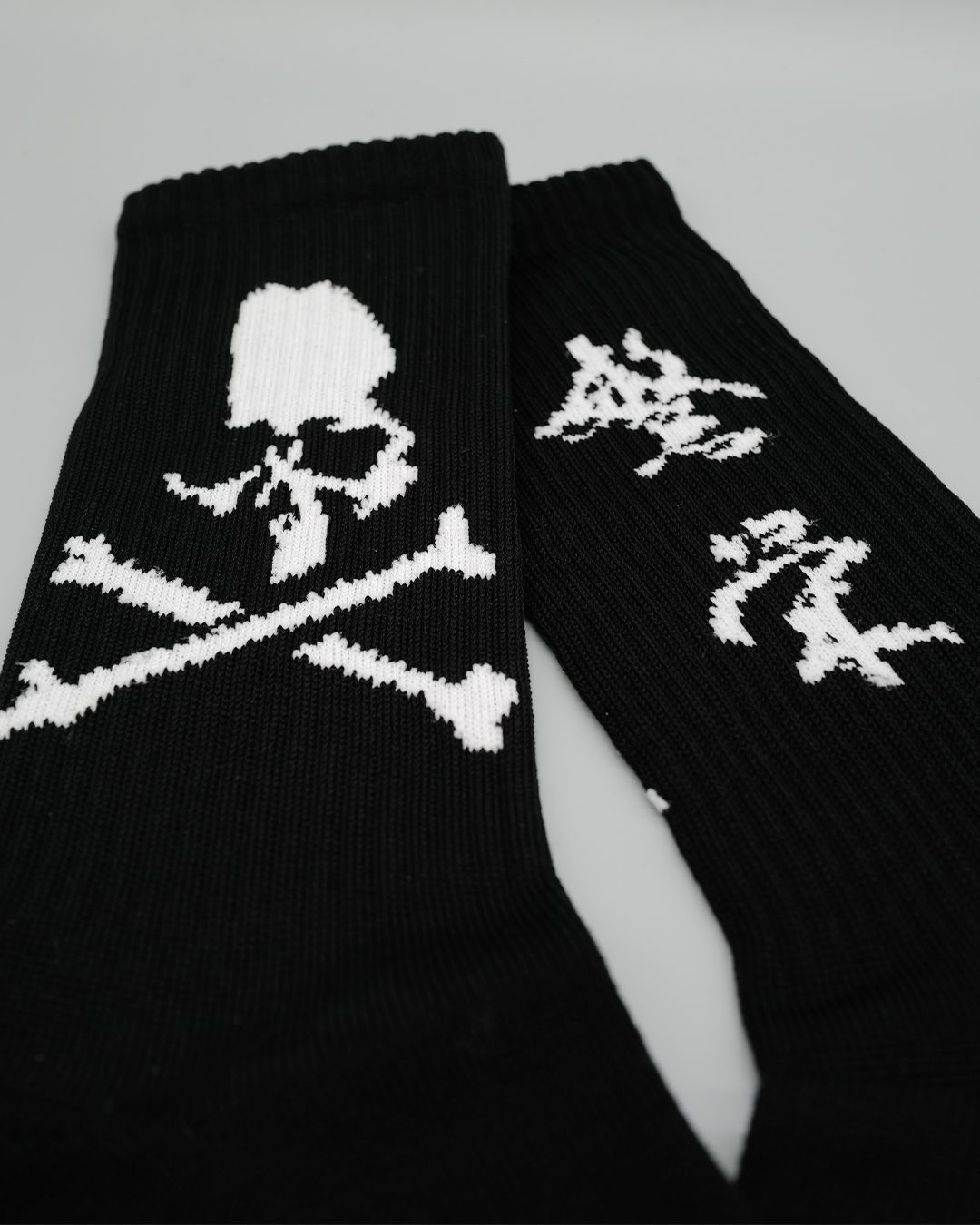 【mastermind JAPAN】 STITCH CREW SOCKS  BLACK