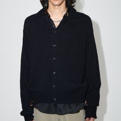 【LAST1 Size50】EVENING POLO  Black Fuzzy Alpaca