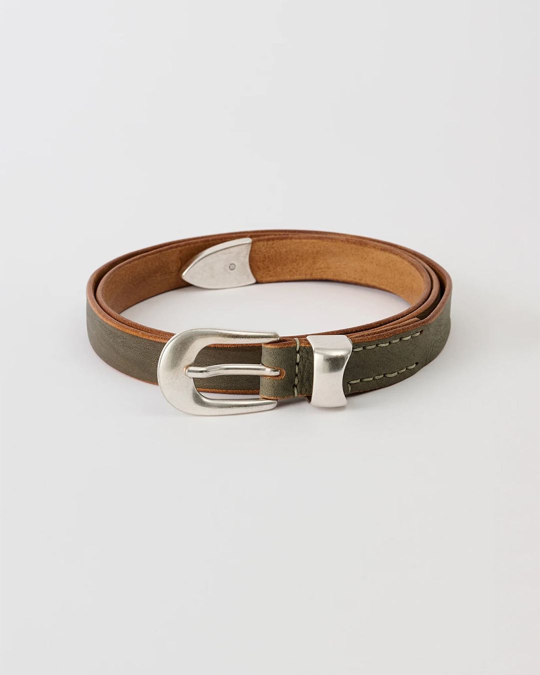 2 CM BELT Overcast Blue Leather