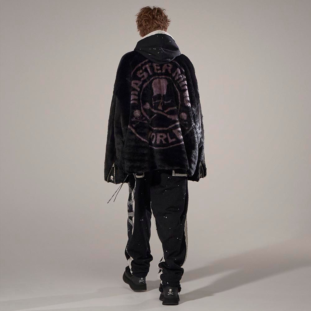 【MASTERMIND WORLD】 CUT-OFF SWEATPANTS  BLACK