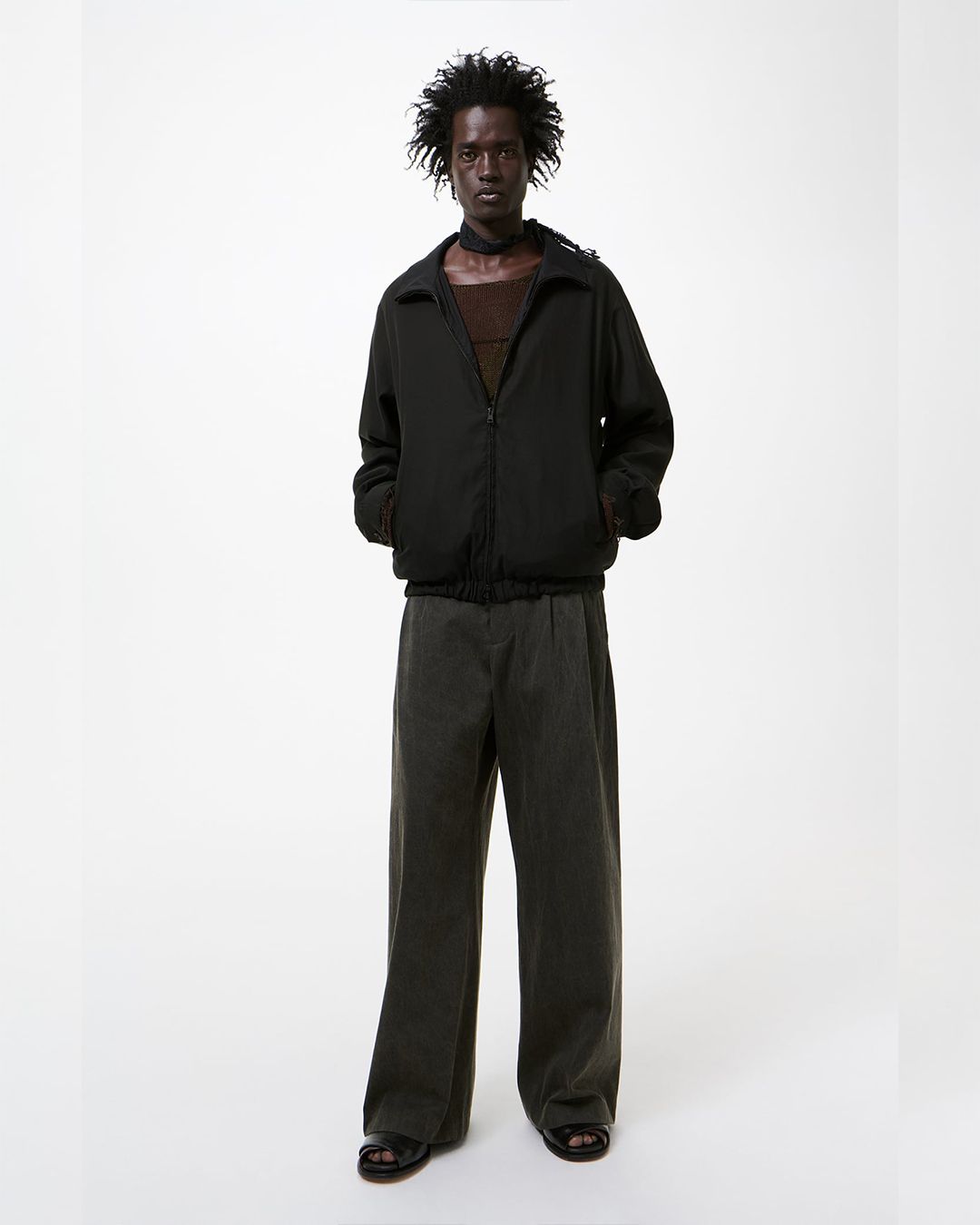 CASINO JACKET  Still Black Calm Cupro Cotton