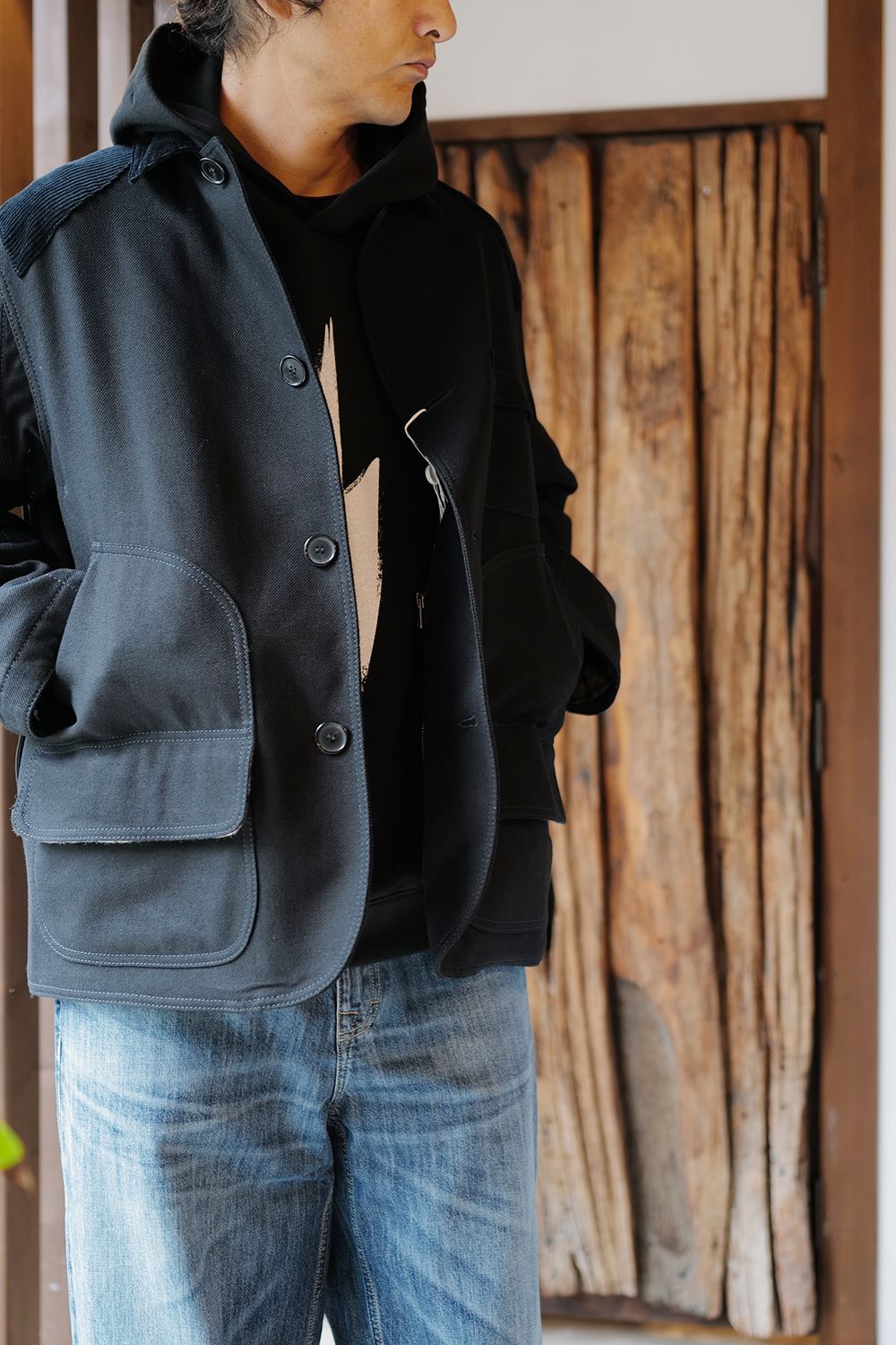 OUR LEGACY - VAST CUT Vintage Rubber Repair Denim | River