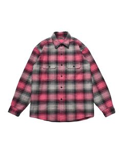 Heavy Cotton Flannel Ombre Work Shirt   PNK