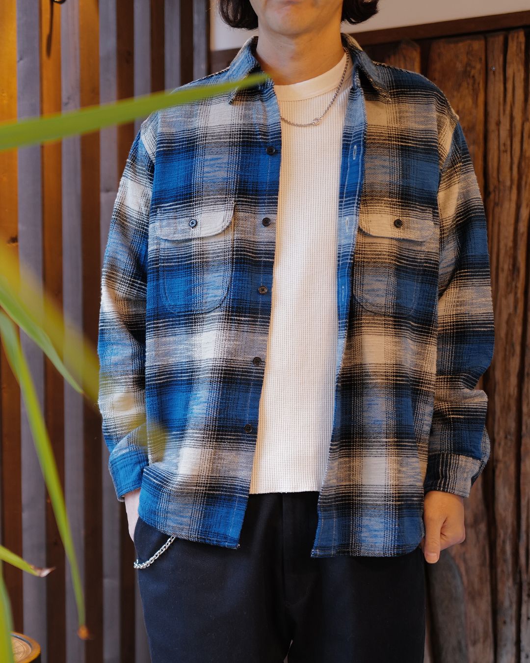Heavy Cotton Flannel Ombre Work Shirt   BPT