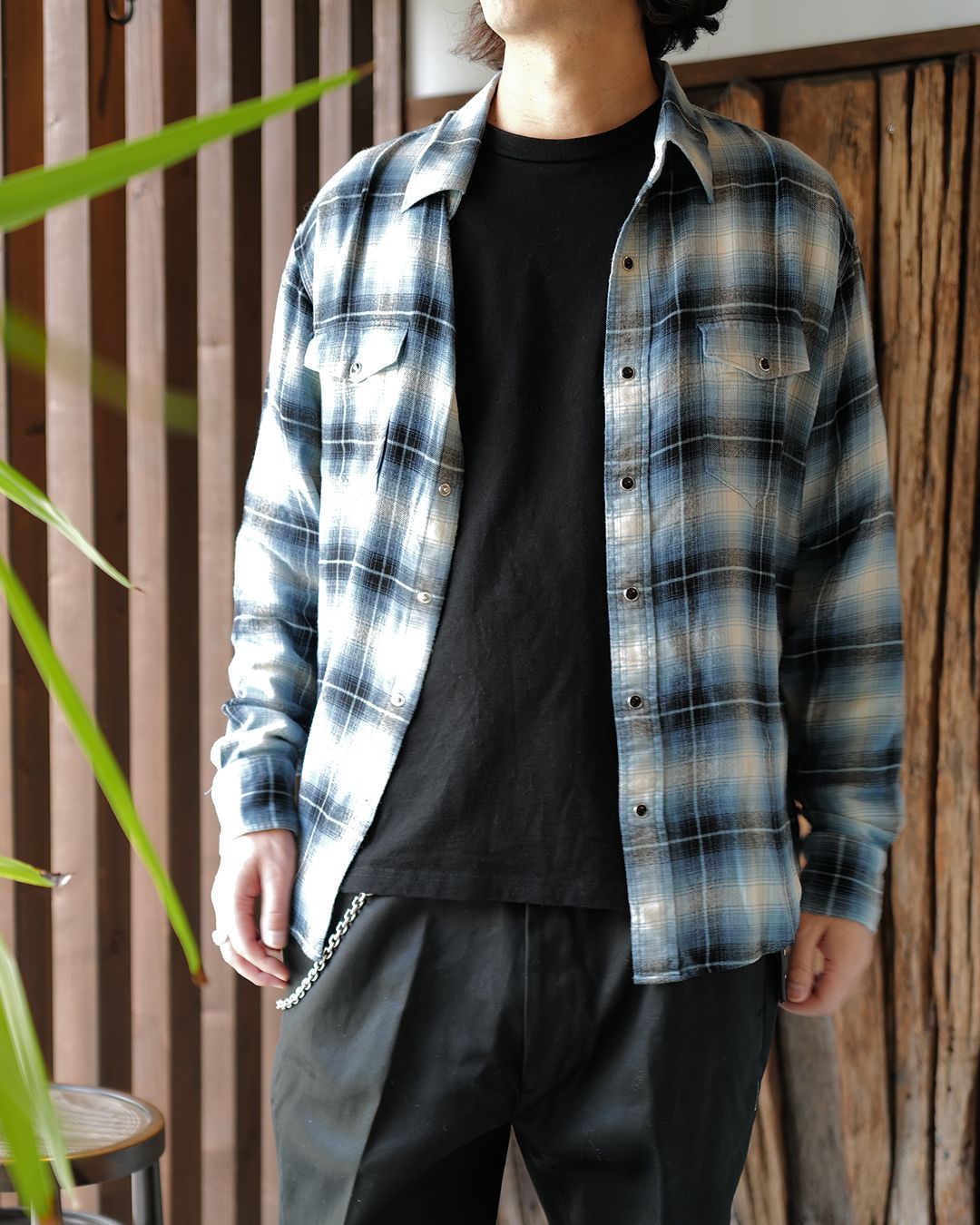 R.Flannel Ombre Western Shirt BPT