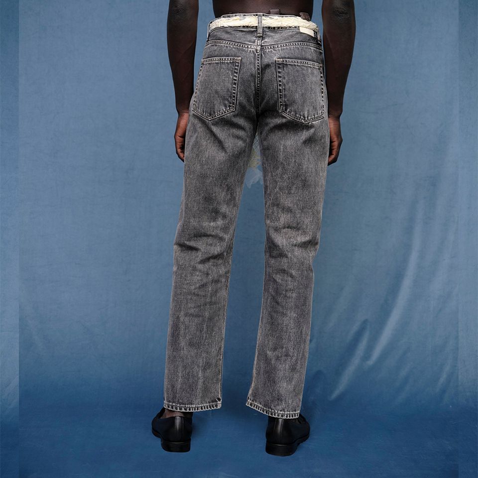 Séfr - STRAIGHT CUT JEANS （Marble wash） | River
