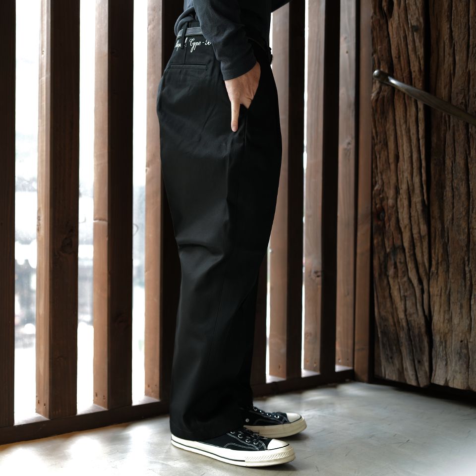 CHINO PANTS (TYPE-XF)  BLACK