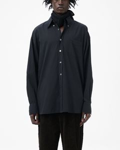 【Last1 Size44】 BORROWED BD SHIRT Black Voile