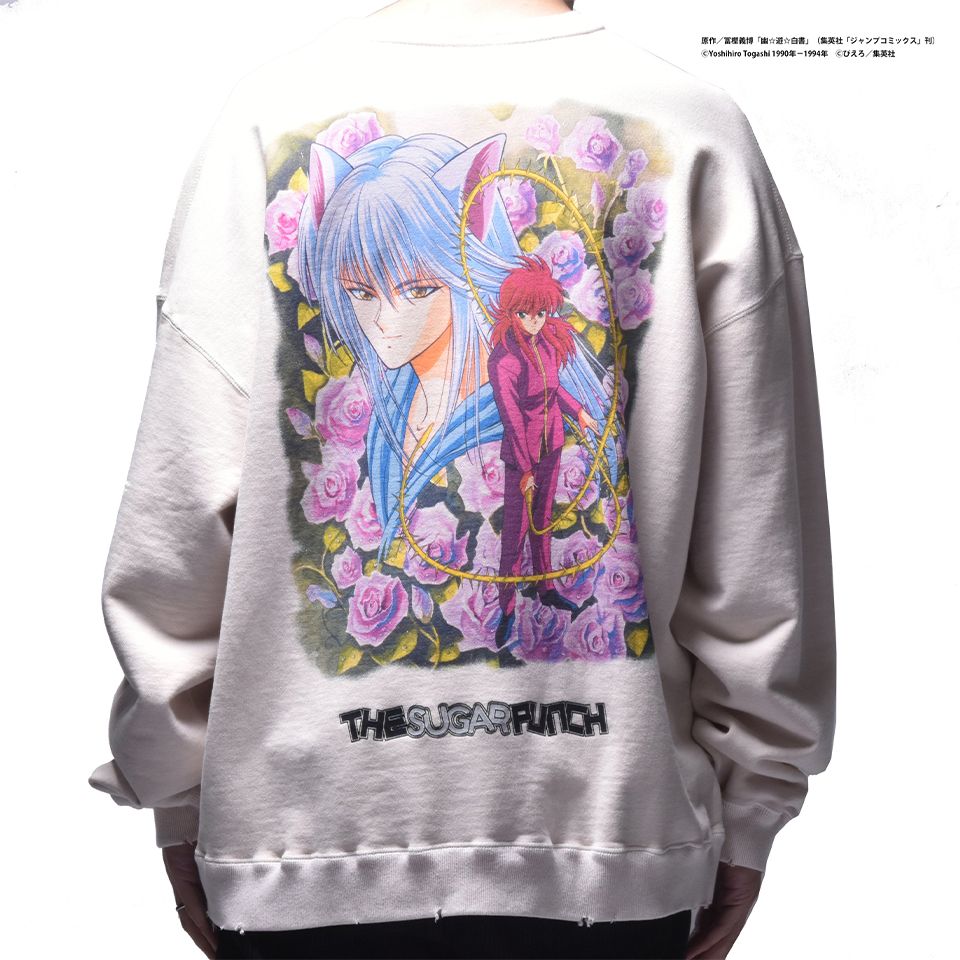 TYUM24AM006  YUYUHAKUSHO Sweat (YOKO/KURAMA) White