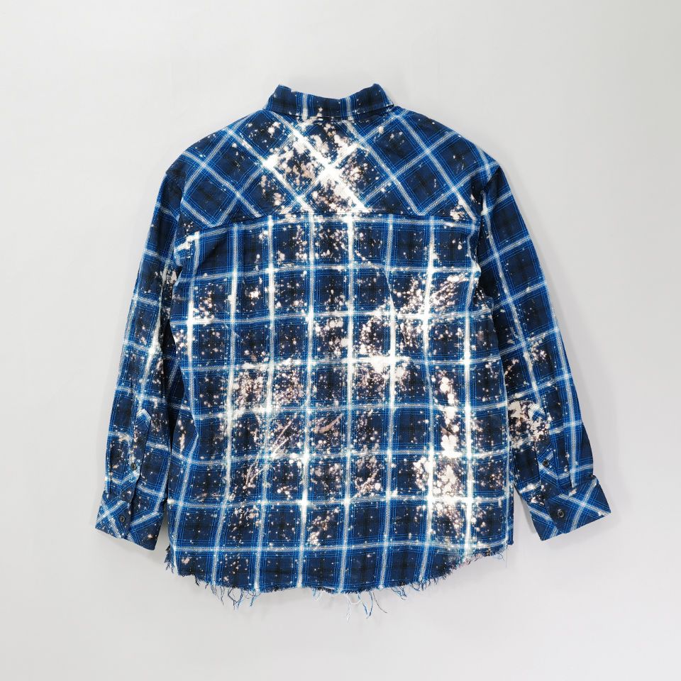 【Last1 XL】  【Rafu】 Bleached shirt  Blue