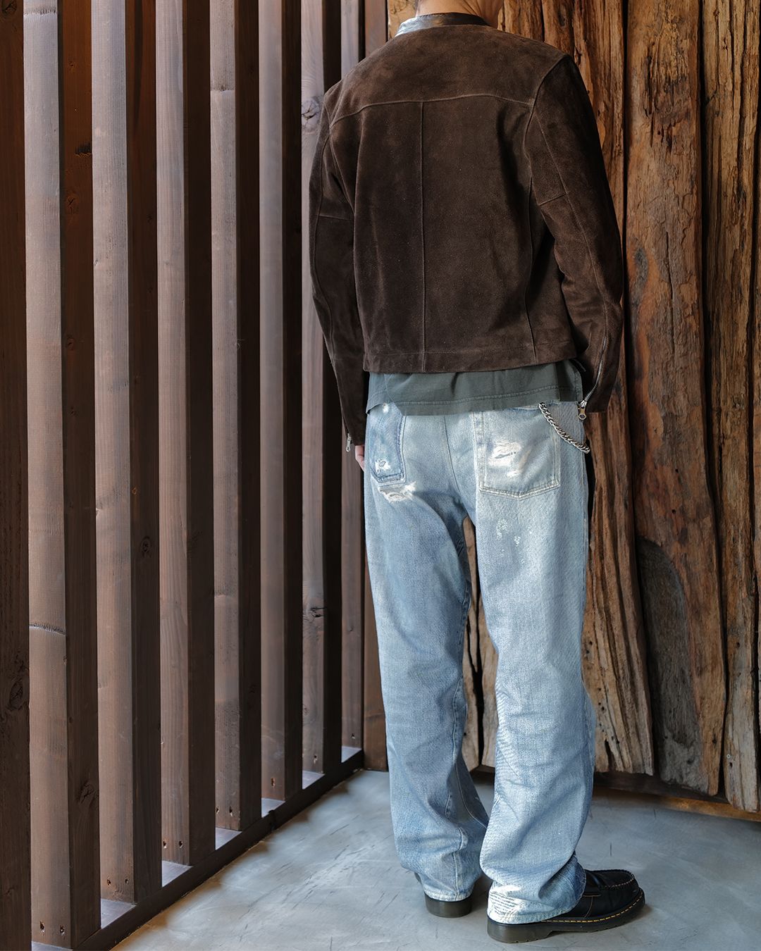 DRIFT JACKET  Wenge Brown Wet Suede