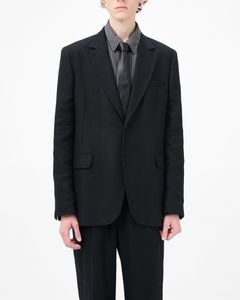 CEREMONY BLAZER   Coal Black Link Stripe Weave