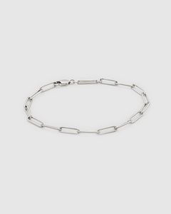 Box Bracelet 7.7Inch(19.5cm) /  ボックスブレスレット / 925スターリングシルバー / ホワイトロジウムメッキ (ユニセックス)