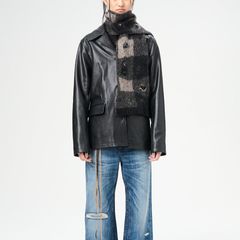 PAST SCARF   Black Destructive Gingham