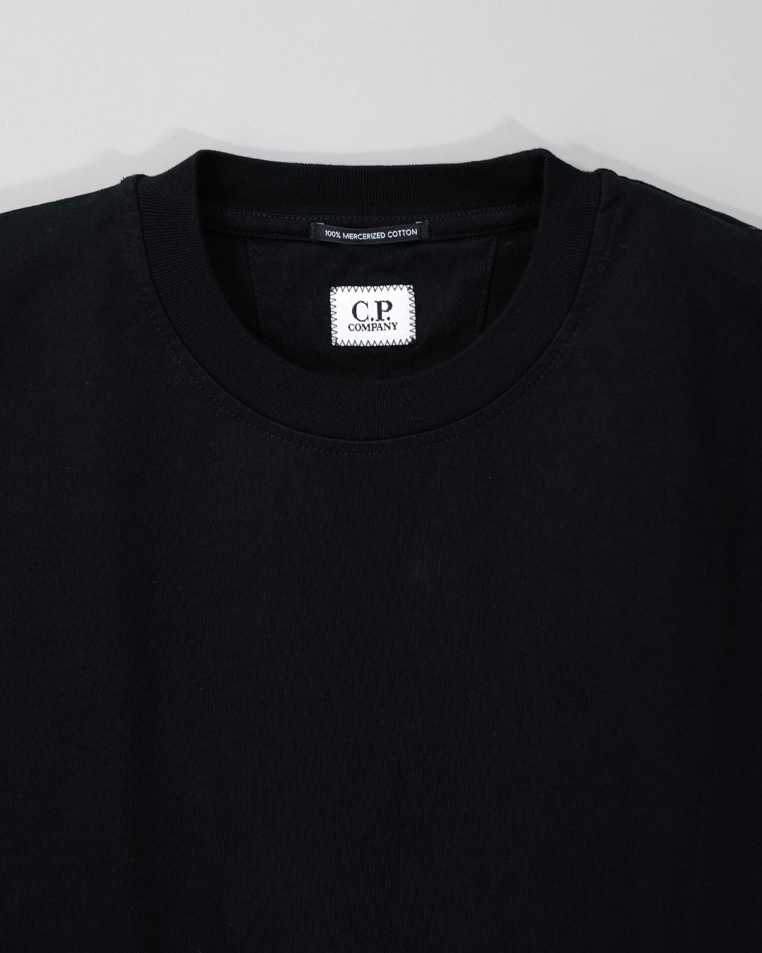 30/2 Mercerized Jersey Twisted Long Sleeve Lens T-Shirt BLACK