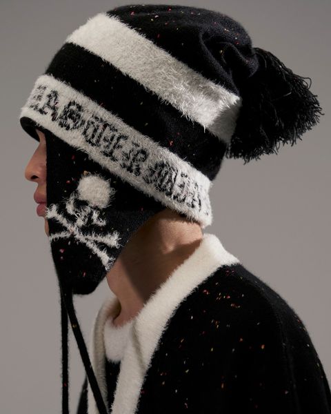 【mastermindJAPAN】 CASHMERE TWEED BEANIE  BLACK