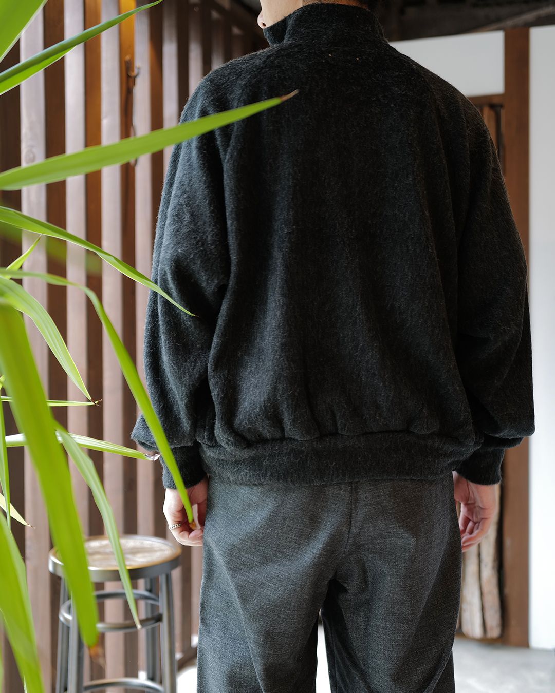 A.Wool Shaggy Track Jacket CGR