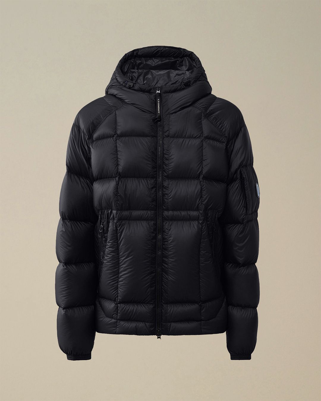 Down Shield Lens Hooded Puffer [BLACK]