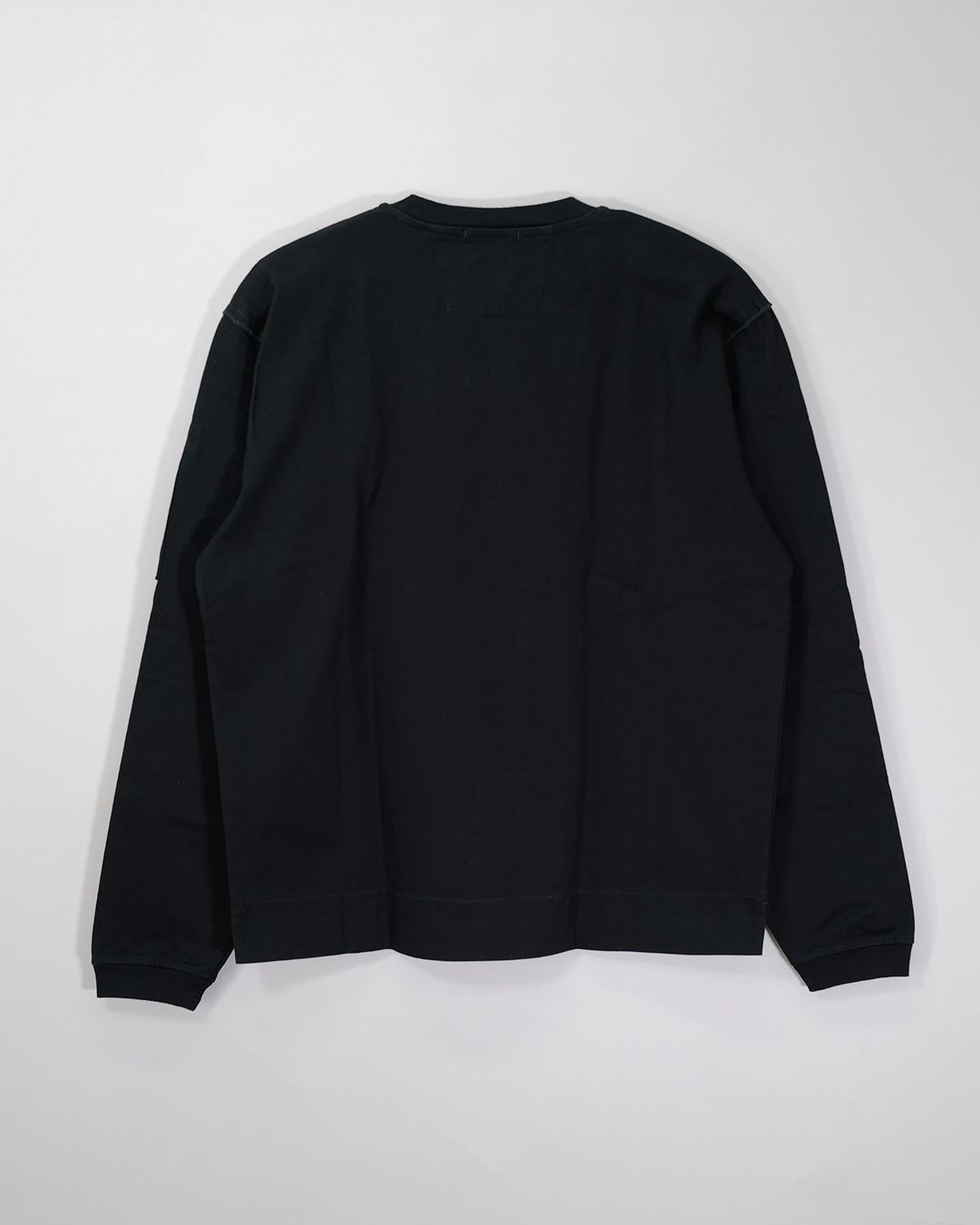 30/2 Mercerized Jersey Twisted Long Sleeve Lens T-Shirt BLACK