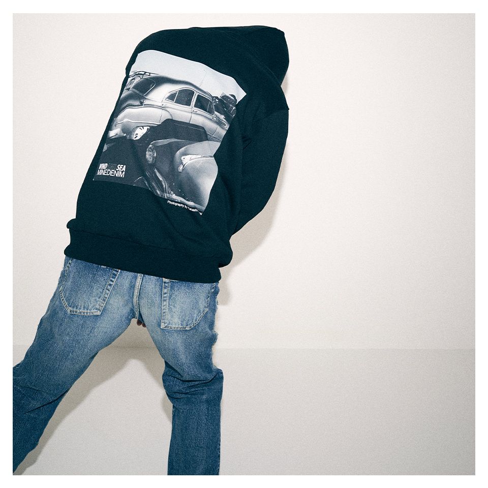 【Last1 M】WDS × MINEDENIM Photo Hoodie Black