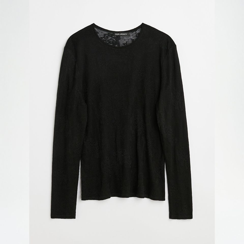 OUR LEGACY - REGULAR LONGSLEEVE Black Romantic Thermal
