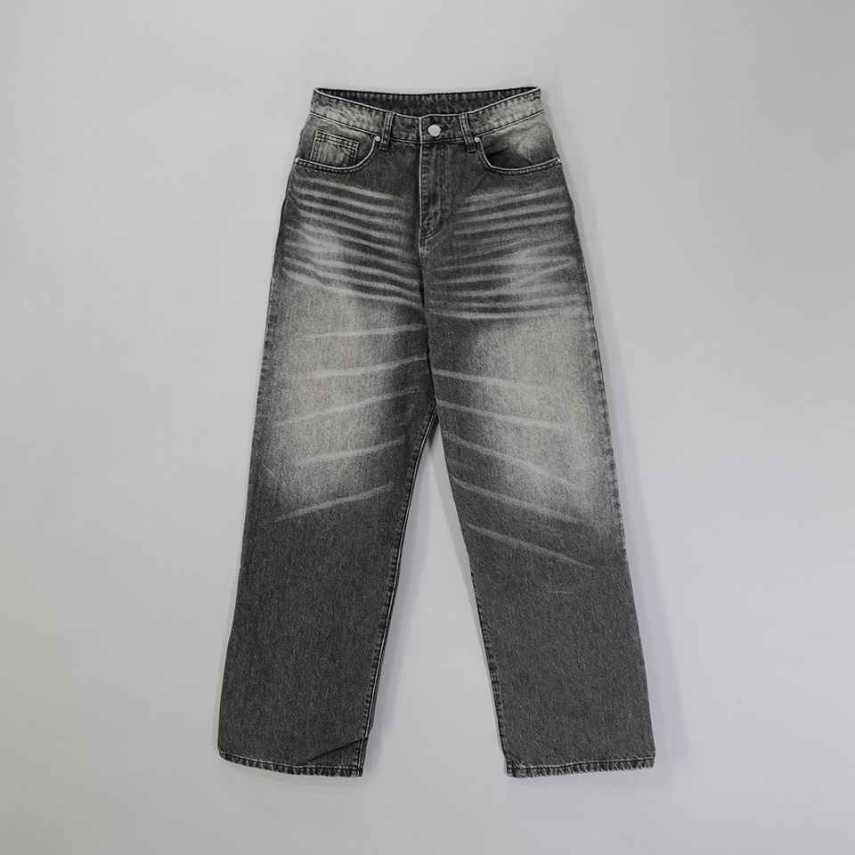 Basketcase - LAX BAGGY DENIM, whisker wash | River