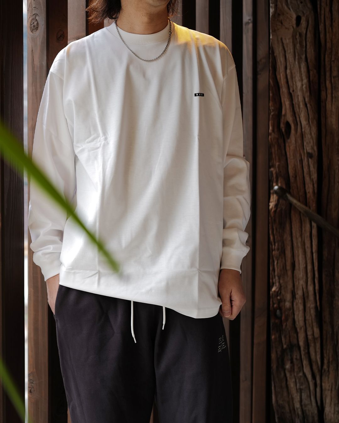 GX-A26-LT-07   LONG SLEEVE T-SHIRT   WHITE