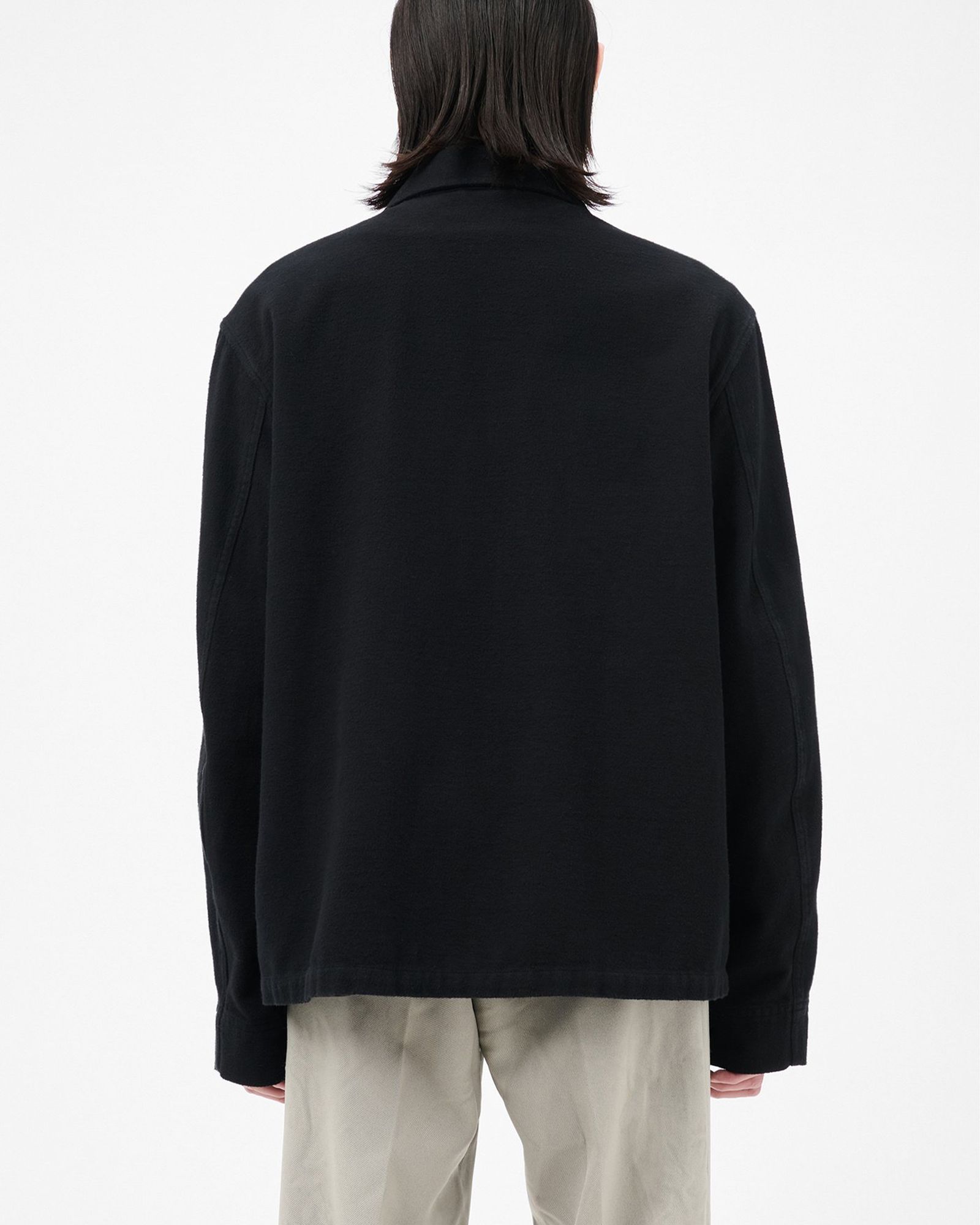 EVENING COACH JACKET  Black Brushed Cotton