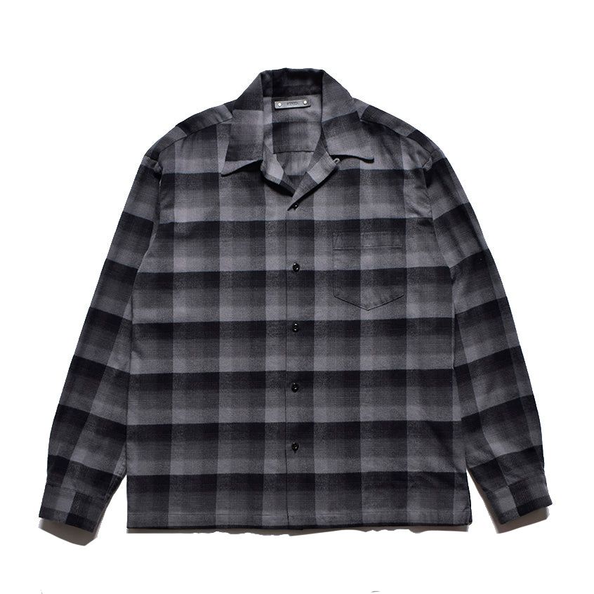 MINEDENIM - 【Last1 Size2】C.R Flow Ombre Check Open Collar