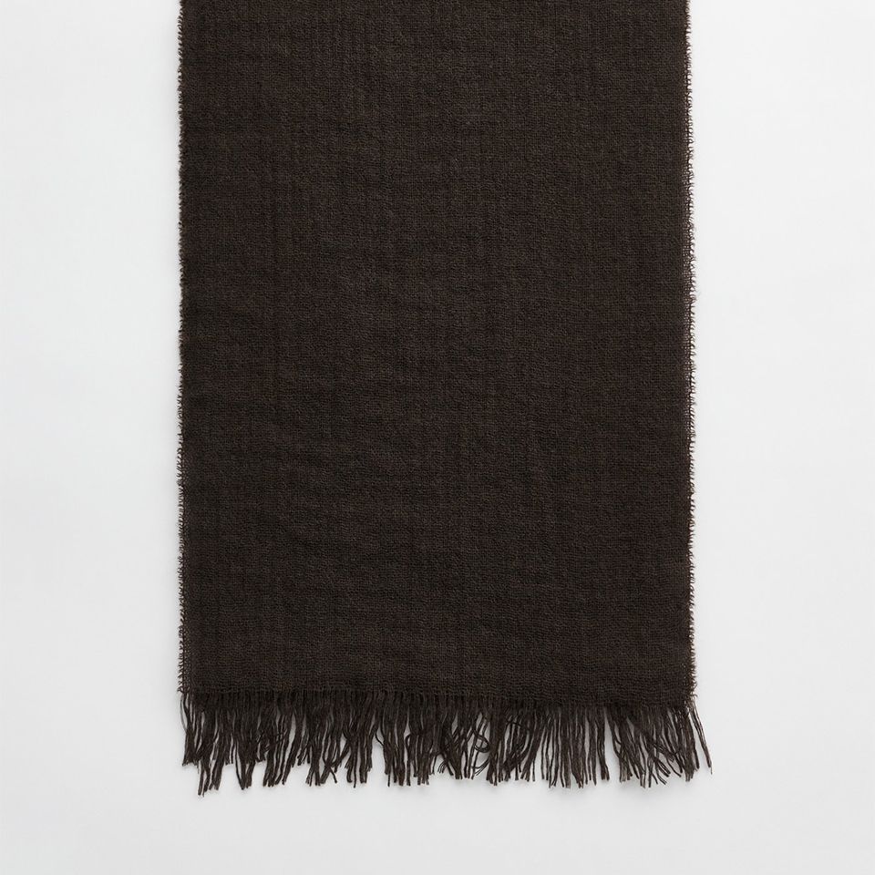 OUR LEGACY - COTTAGE SCARF Oak Grey Wool | River