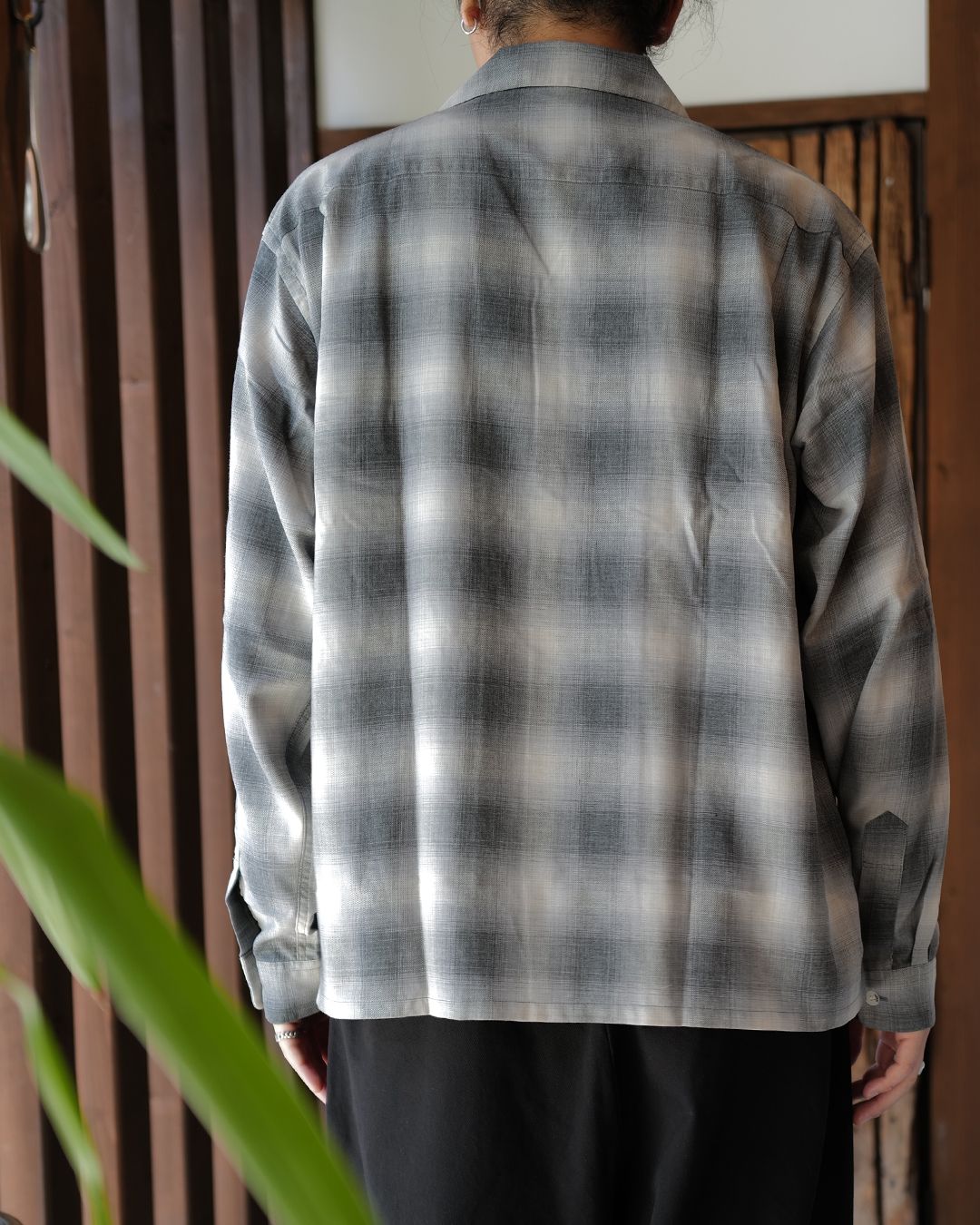 SQ-26AW-SH-01 OPEN COLLAR SHIRT [BLACK]