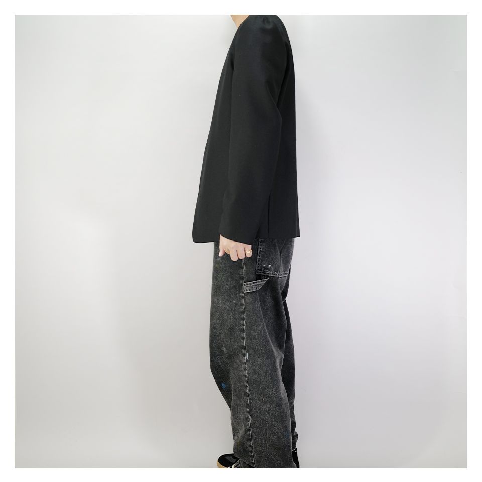 Maison Margiela - ノーカラー ブレザー Black | River