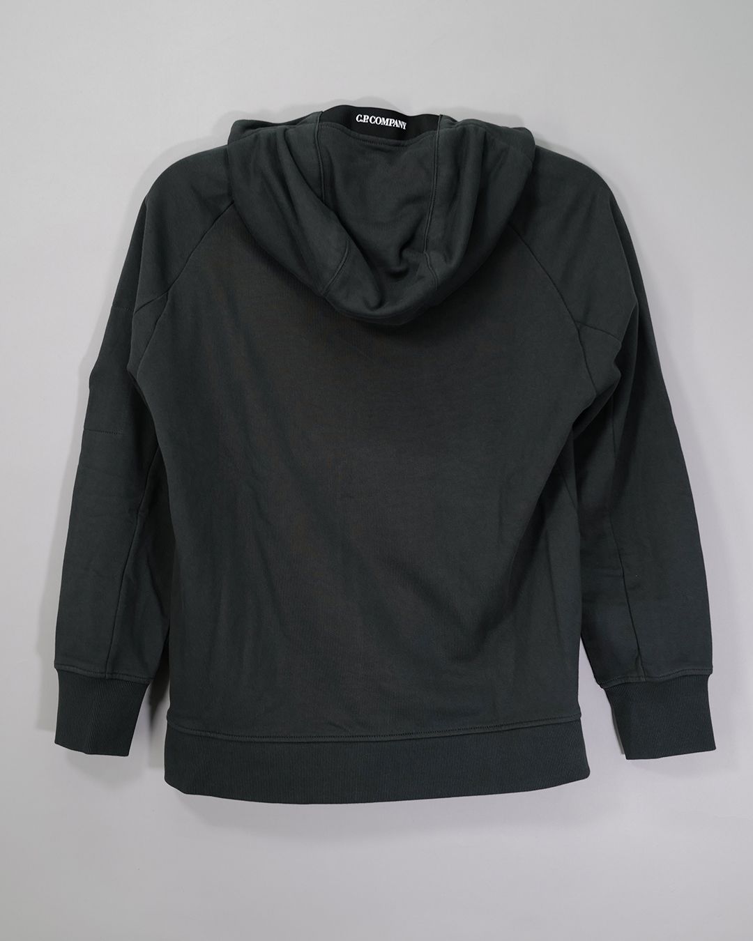 Diagonal Raised Fleece Goggle Zip Sweatshirt RAVEN