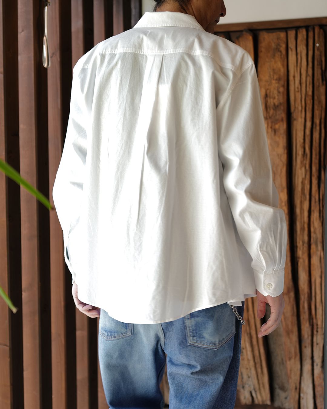 BEYOND SHIRT  White Liquid Poplin