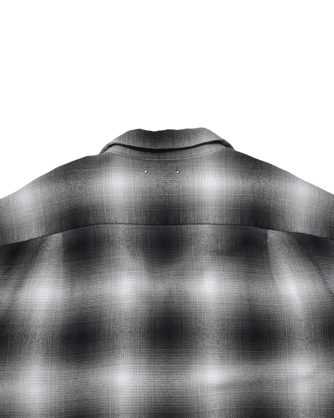 R.Flannel Ombre Open Collar SH  BLT