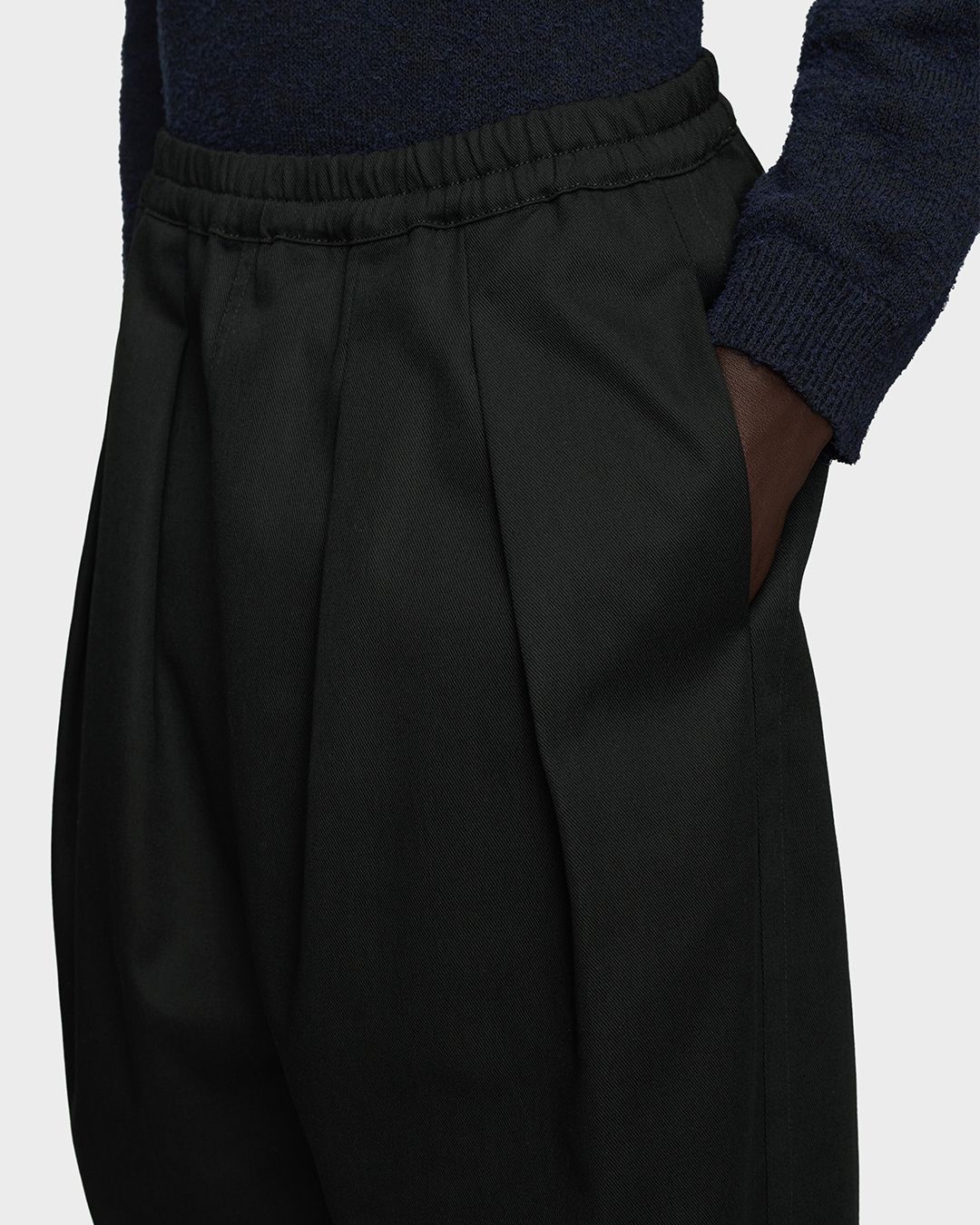 ドロップライズ コットントラウザーズ [BLACK]