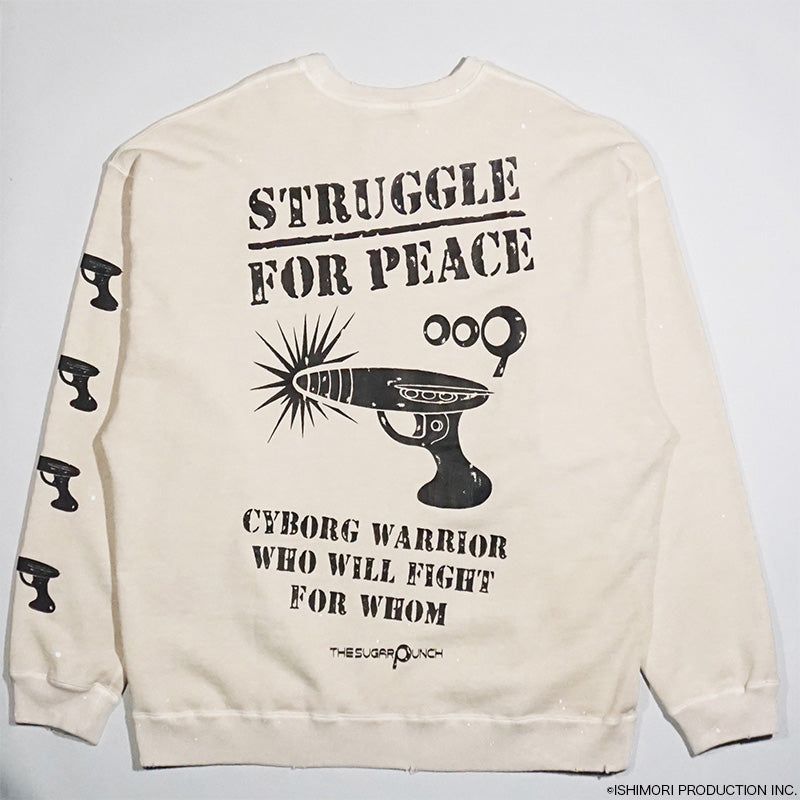 TSCM23SM006 CYBORG009 SWEATSHIRT (PEACE) White