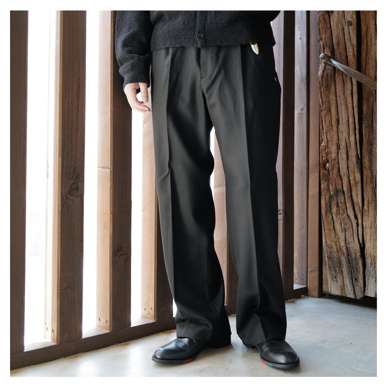 OUR LEGACY - BORROWED CHINO Black Panama Wool | River