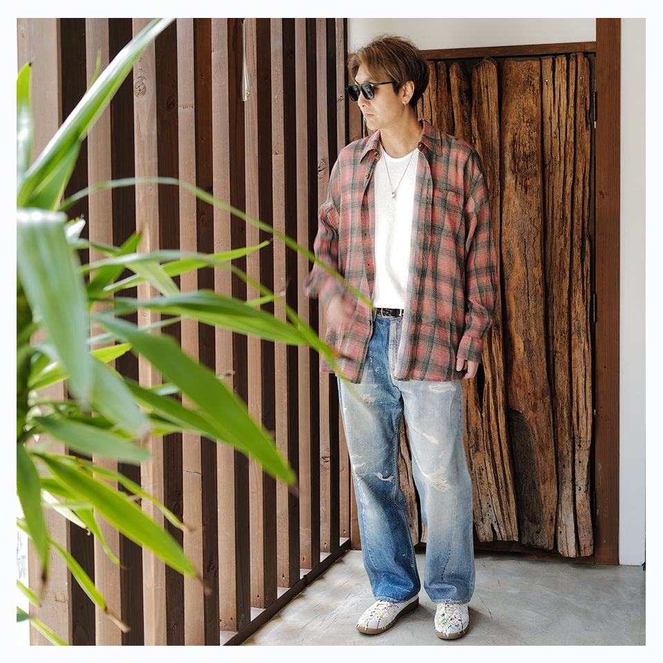 オーバーサイズフィットOUR LEGACY BORROWED SHIRT Big Print