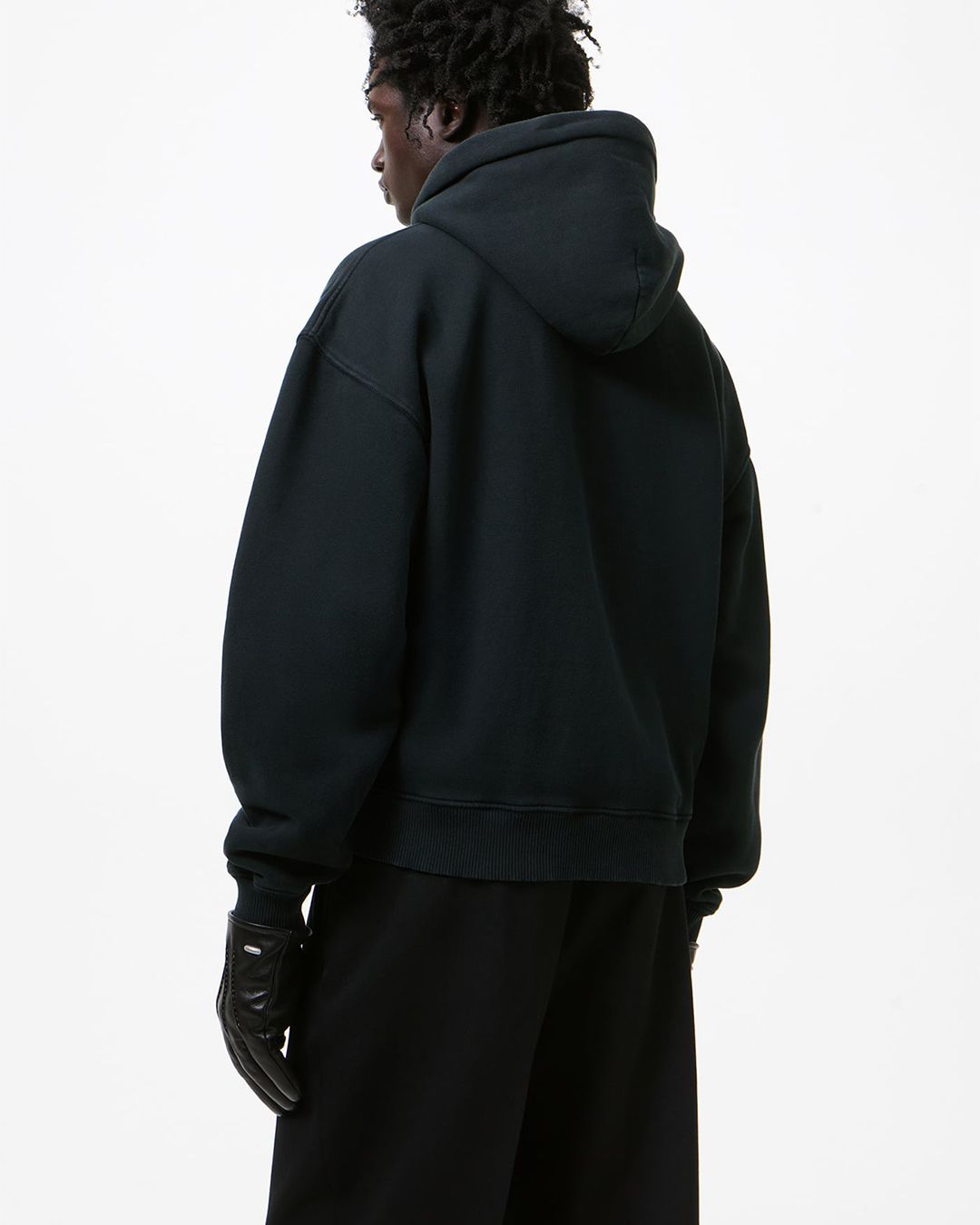 RASCAL HOOD  Washed Black Star Fleece