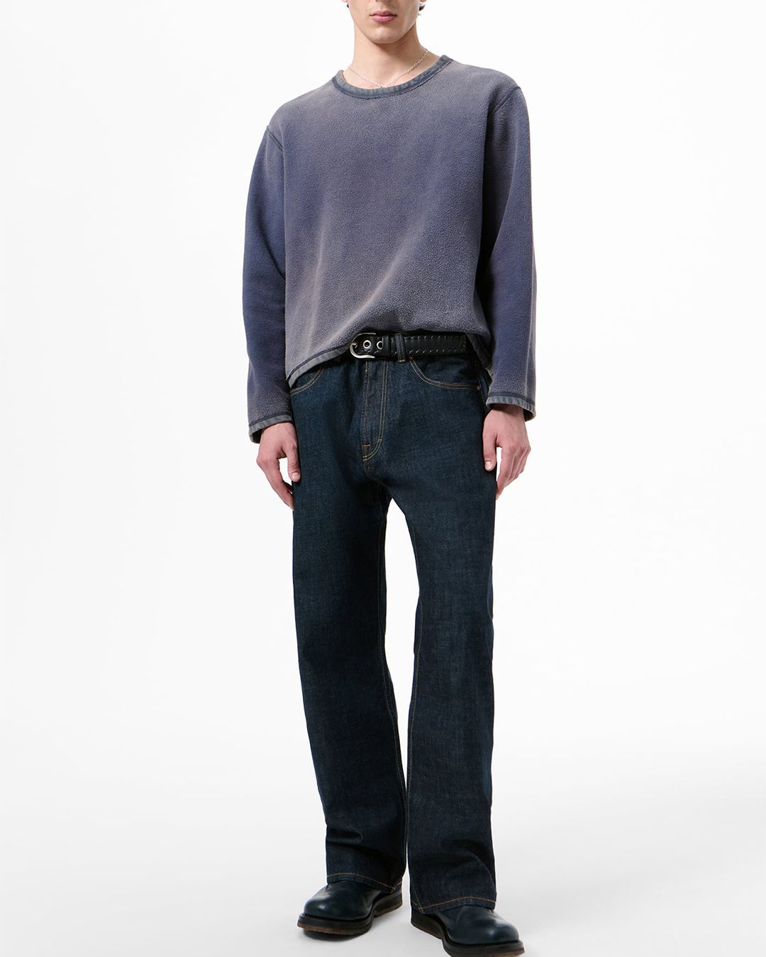 DOUBLE LOCK U NECK  Grape Alloy Star Fleece