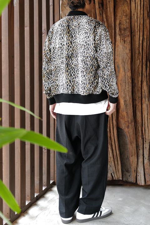 MINEDENIM Leopard RC.Satin Rib Zip Blouson