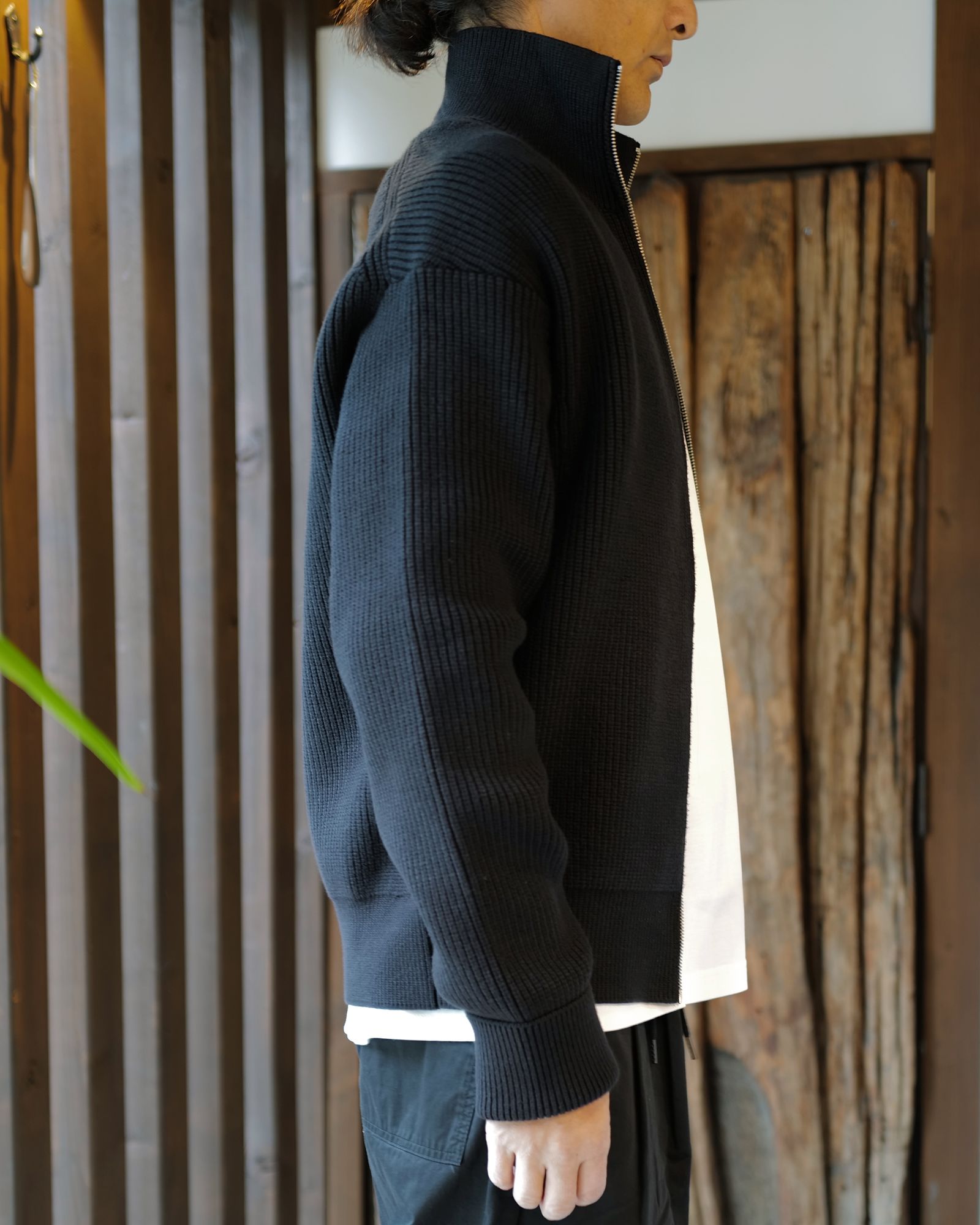Heavyweight Trucker Knit Blouson  C.gry
