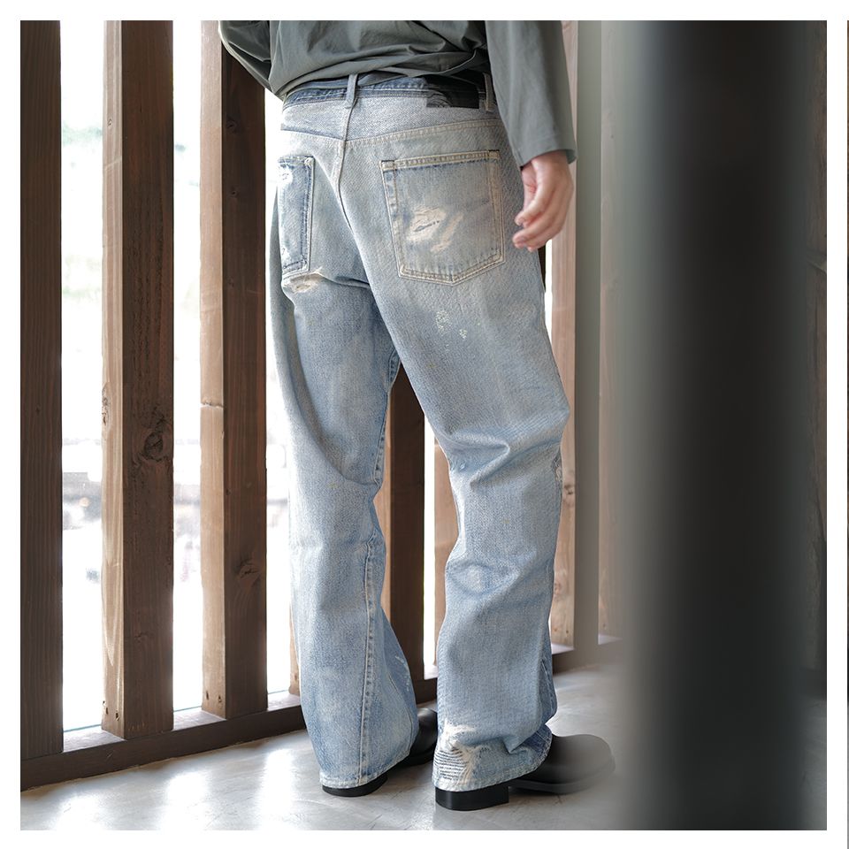 OUR LEGACY メタリック加工 デニムパンツ(シルバー) 30サイズ OUR LEGACY - 【再販売通知受付可能】Third Cut(DIGITAL DENIM