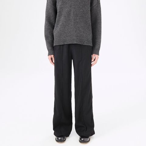 TRACK PANTS   Black Canvas Jersey