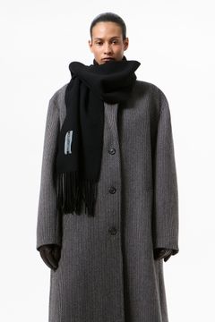 ESTATE SCARF   Black Double Wool