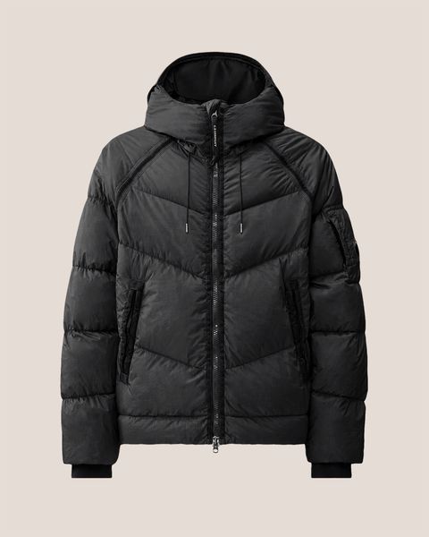 Down Shield Lens Hooded Puffer [BLACK]