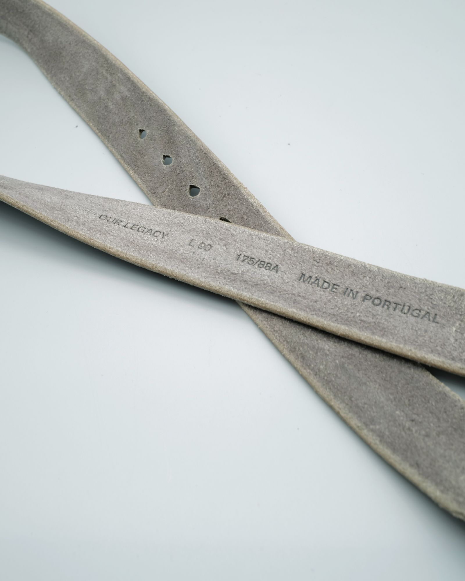 3.5 CM BELT  Soft Coal Torn Bovine