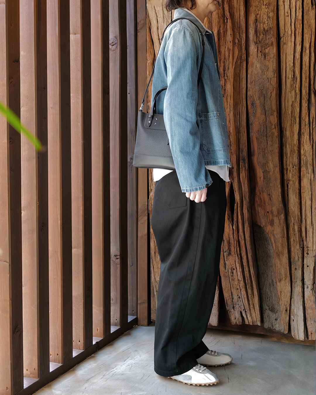 バーティカル ミニ トートバッグ  / Black