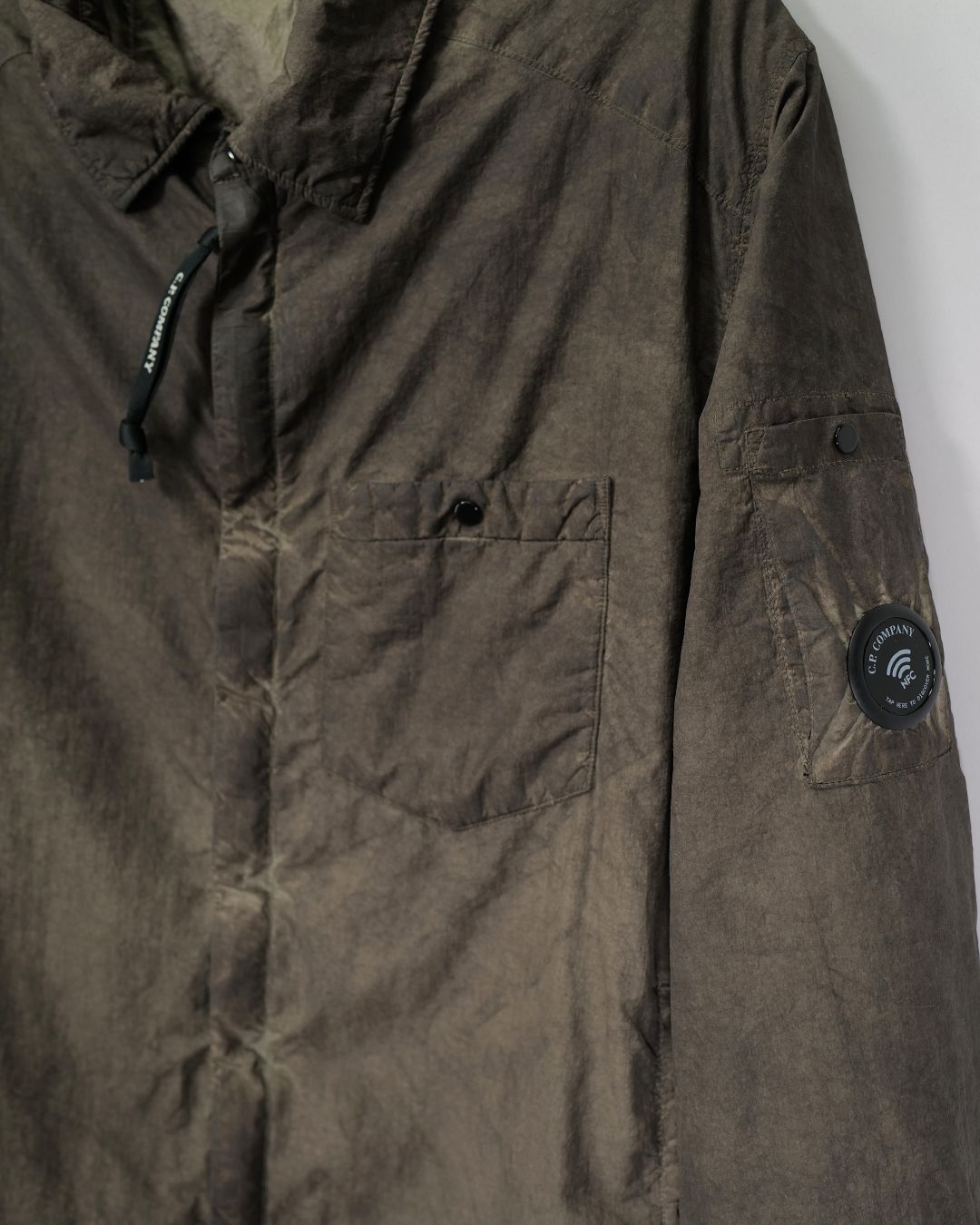 FLATT NYLON PADDED ZIPPED OVERSHIRT  <RE-COLOR BROWN R30>